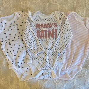 Charming Polka Dot and Striped Baby Bodysuits Set